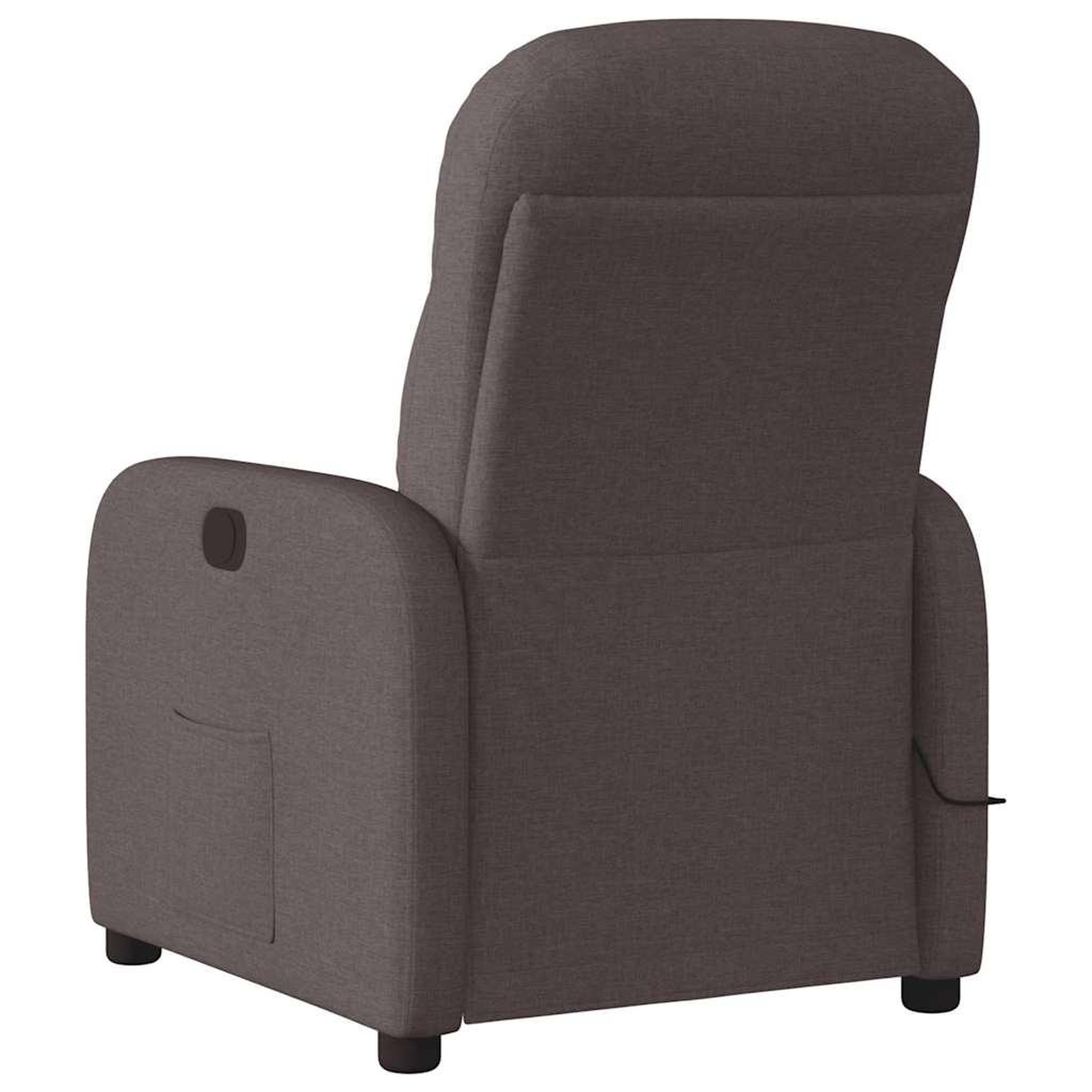 Voir la diapositive 5 : VIDAXL Fauteuil de massage inclinable Marron fonce Tissu