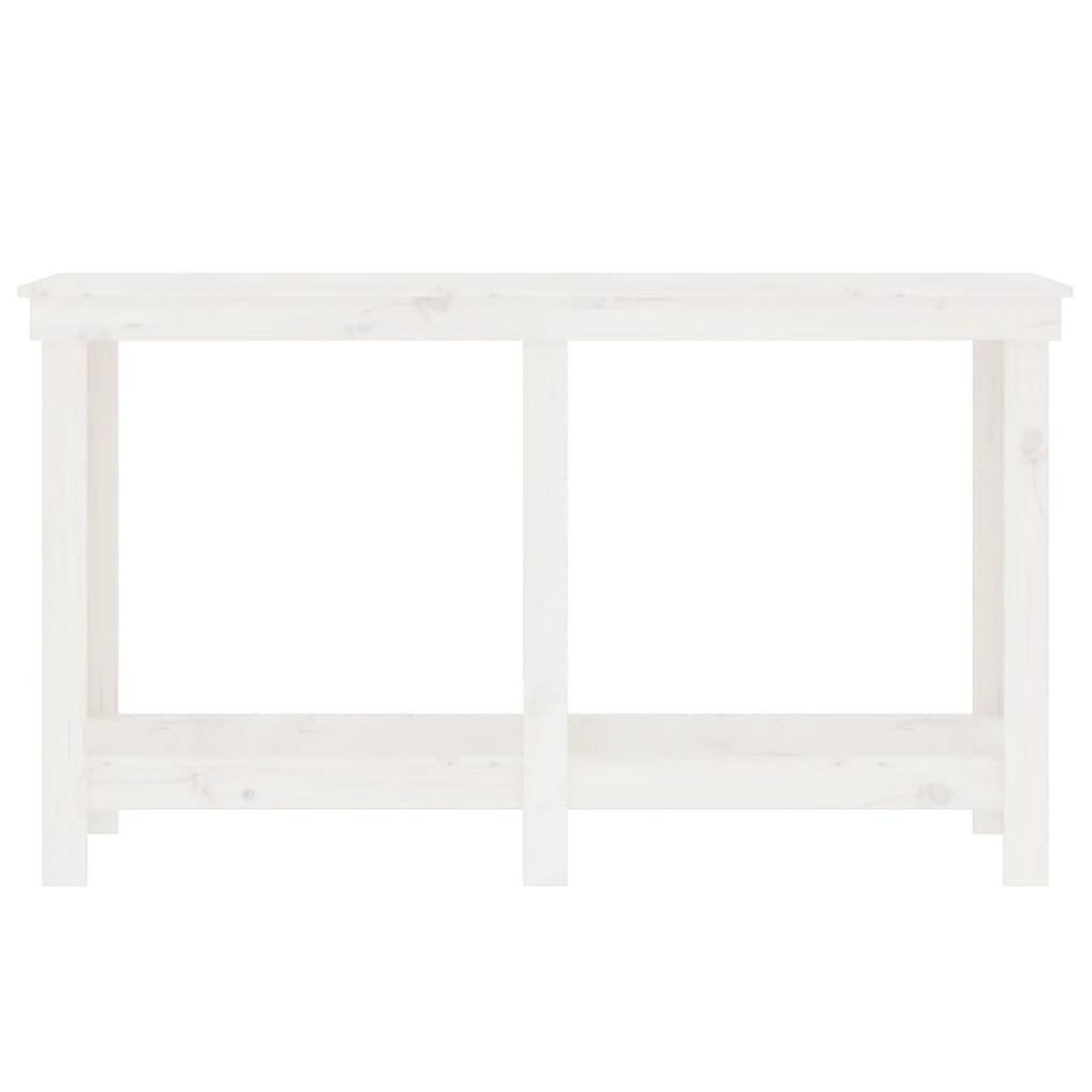 VIDAXL Banc de travail Blanc 140x50x80 cm Bois de pin massif