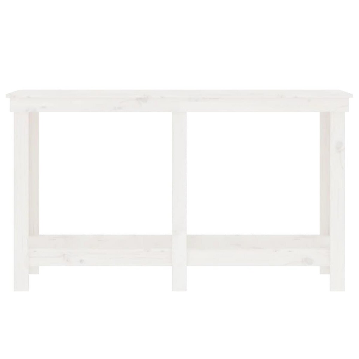 VIDAXL Banc de travail Blanc 140x50x80 cm Bois de pin massif