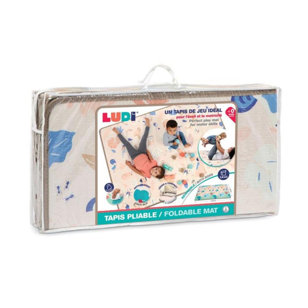 LUDI Tapis d éveil pliable réversible Ludi XXL