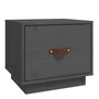 Voir la diapositive 2 : VIDAXL Table de chevet Gris 40x34x35 cm Bois de pin solide