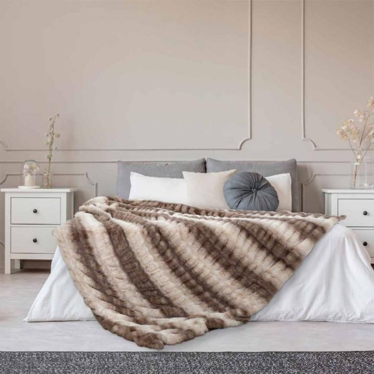 Paris Prix Plaid Imitation Fourrure  Luxury  140x200cm Naturel