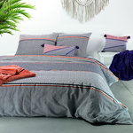Les Ateliers du Linge Parure housse de couette 100% coton 57fils tilak. Coloris disponibles : Blanc