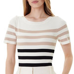 MORGAN T Shirt  Femme Morgan  Rayure. Coloris disponibles : Blanc