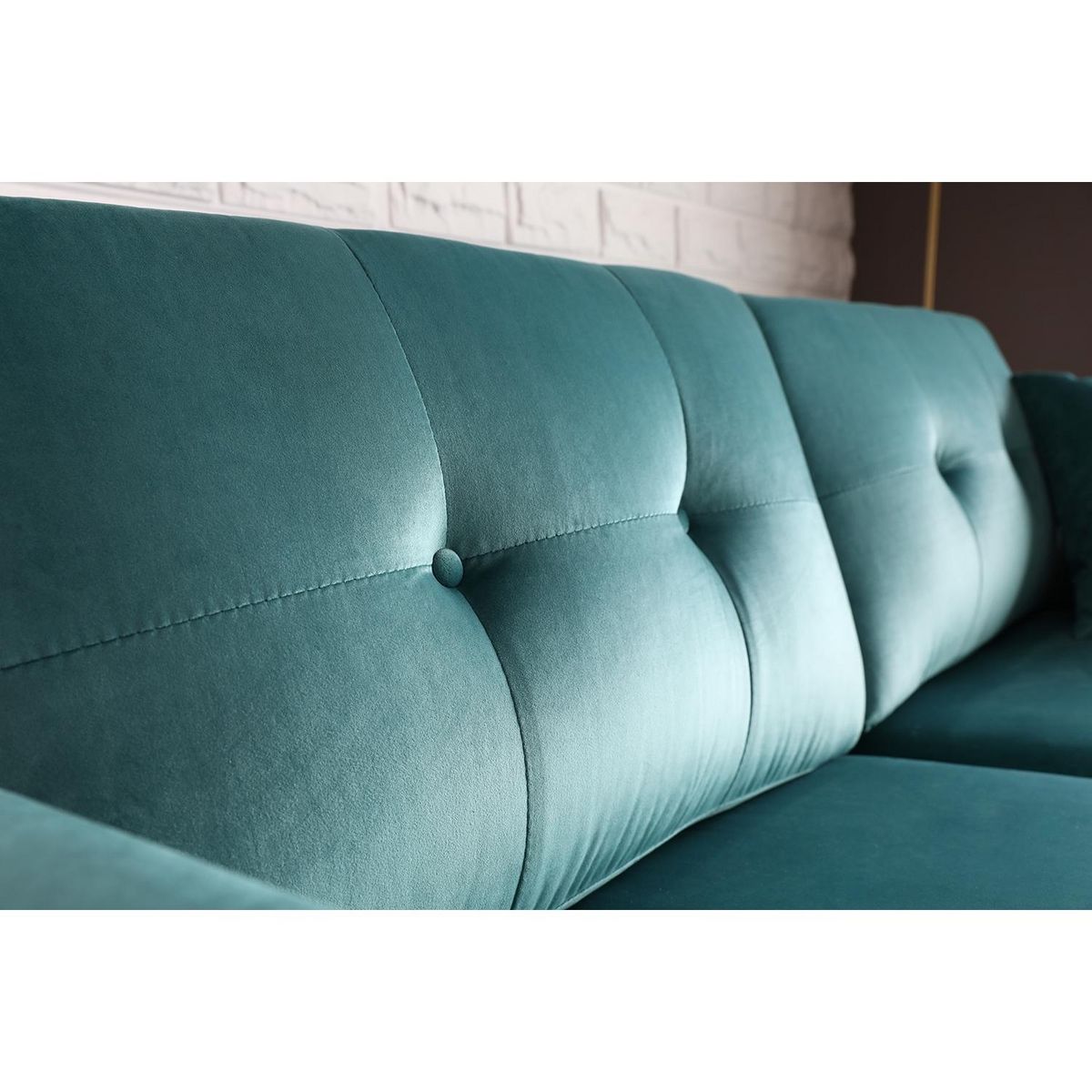 CONCEPT USINE Canapé 3 places en velours vert HOGA