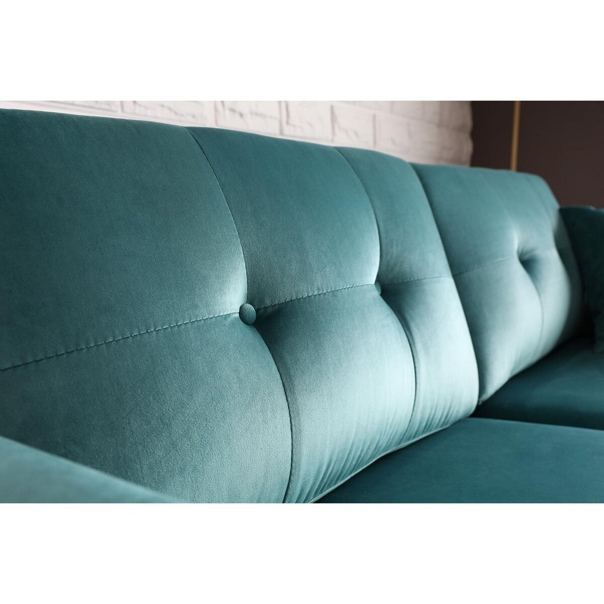 CONCEPT USINE Canapé 3 places en velours vert HOGA