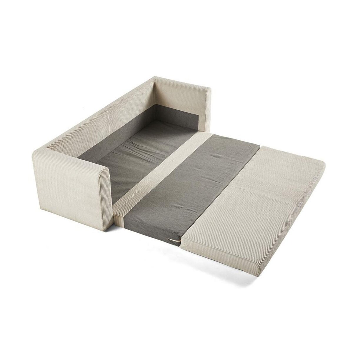 BEST MOBILIER Marilia - canapé 3 places - convertible déplimousse - en velours côtelé