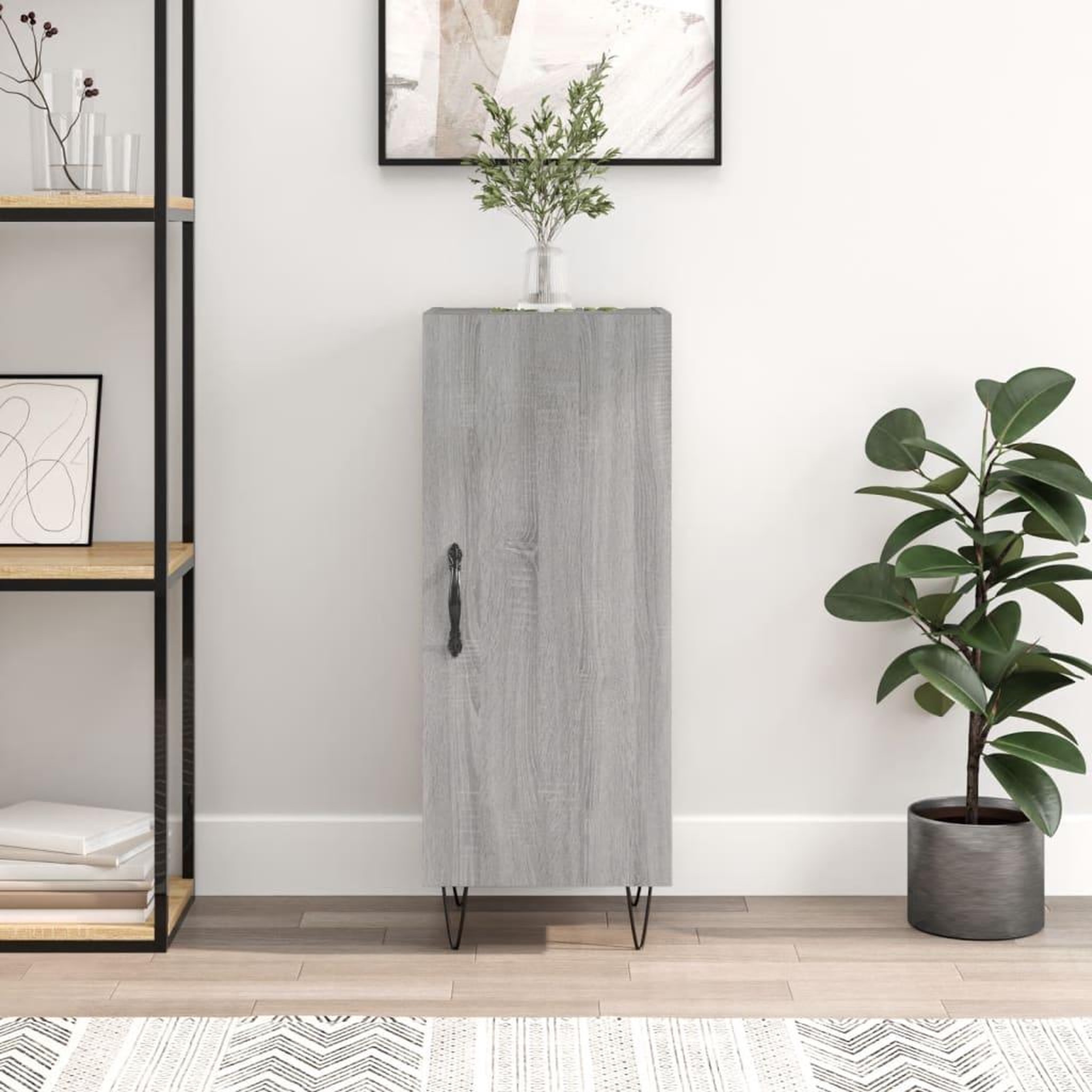 VIDAXL Buffet Sonoma gris 34,5x34x90 cm Bois d'ingenierie