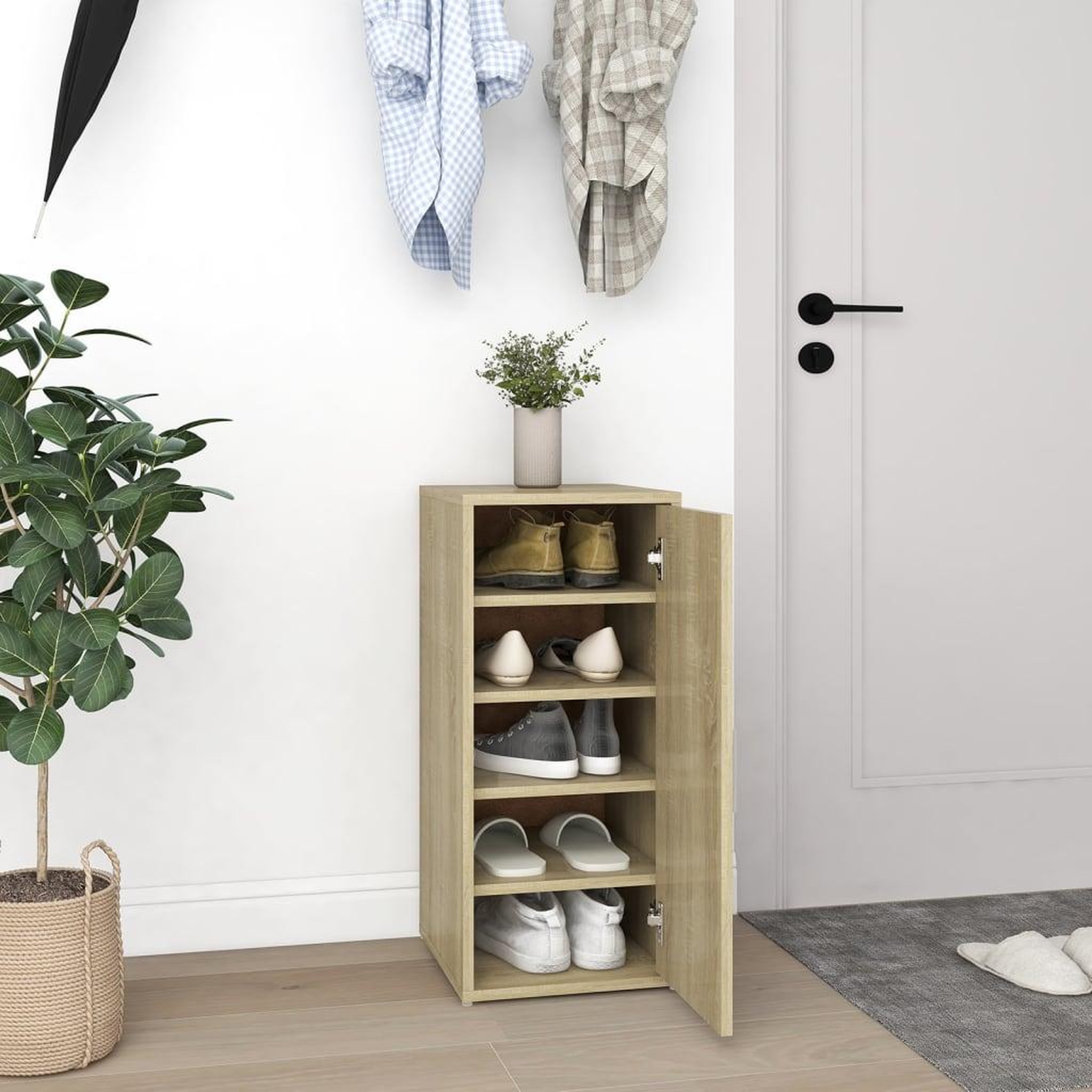 VIDAXL Armoire a chaussures Chene sonoma 32x35x70 cm Agglomere