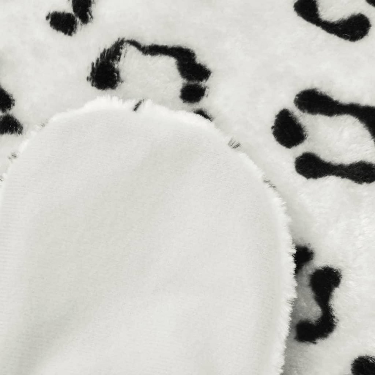 VIDAXL Tapis en peluche en forme de leopard 139 cm Blanc