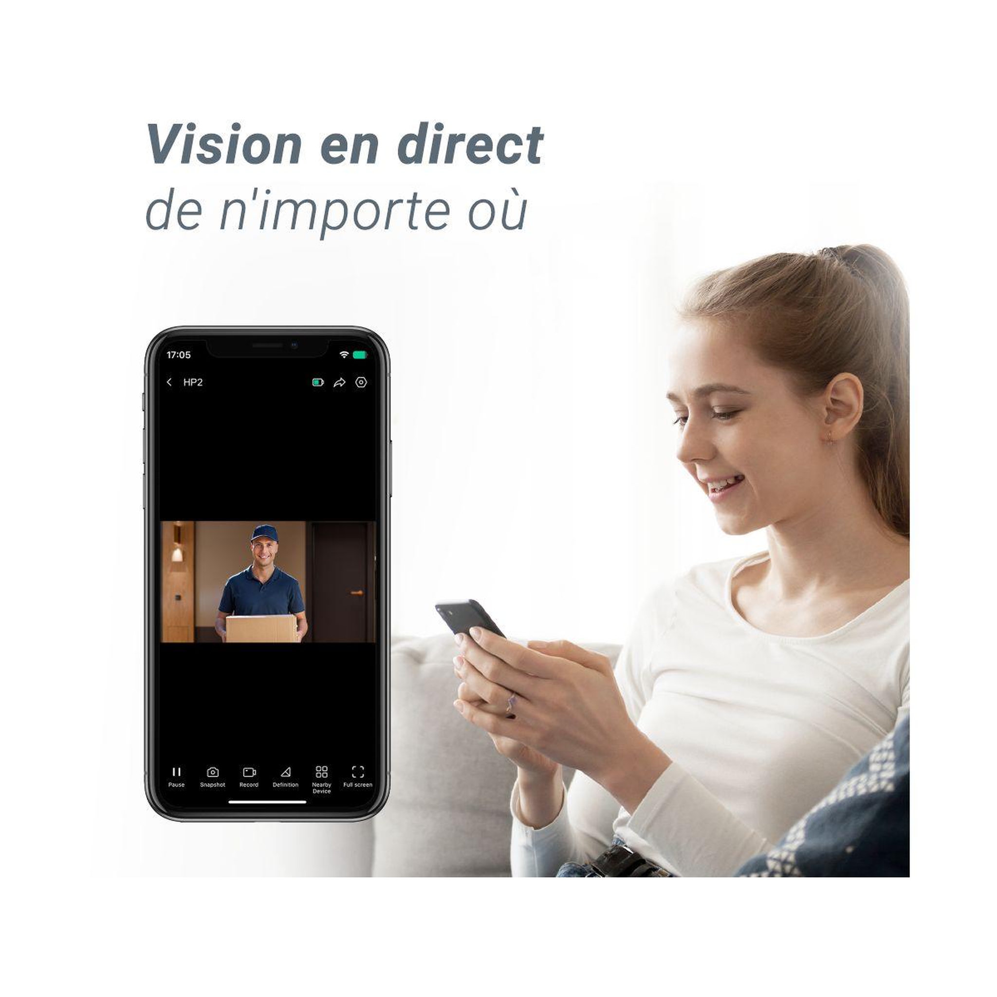 Voir la diapositive 2 : EZVIZ Judas connecté hp2 silver 1080p