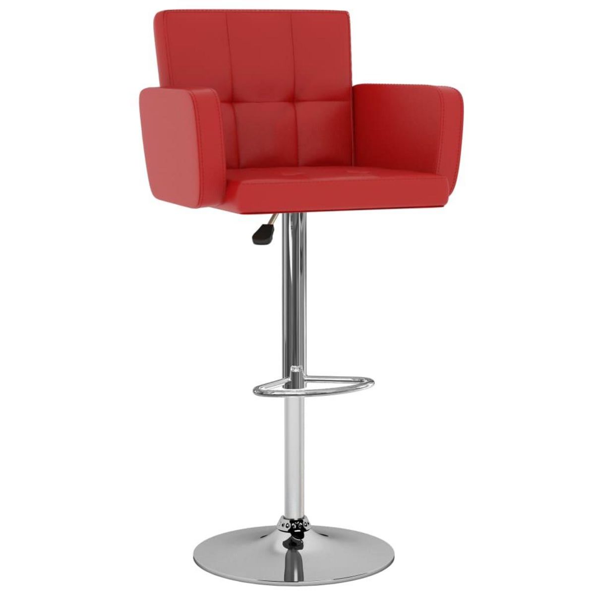 VIDAXL Tabourets de bar lot de 2 rouge similicuir