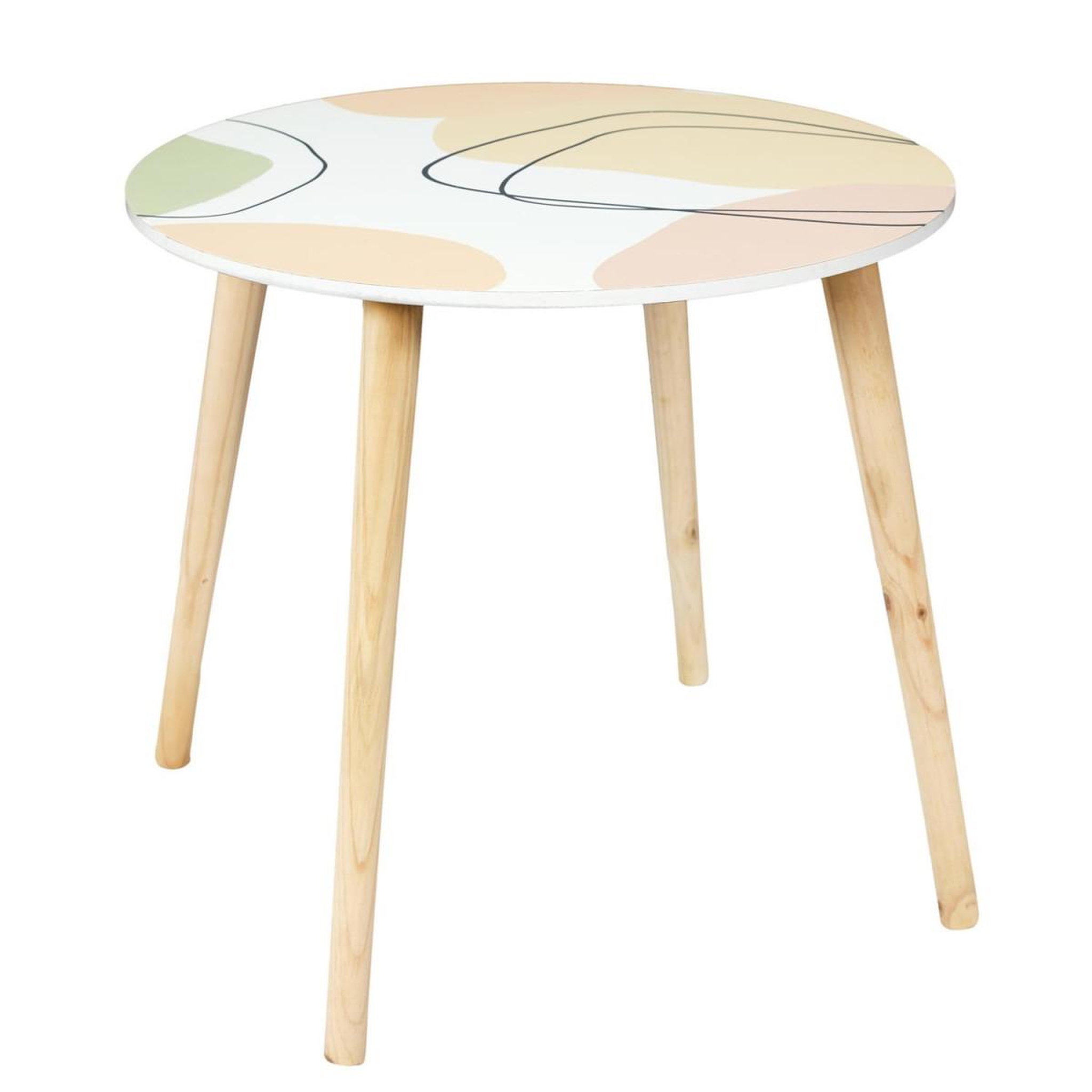 Voir la diapositive 2 : The Home Deco Factory Lot de 2 tables gigognes  poésie  48cm multicolore