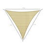 Voir la diapositive 3 : OUTSUNNY Voile d'ombrage triangulaire grande taille 4 x 4 x 4 m polyéthylène haute densité résistant aux UV coloris sable