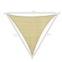 Voir la diapositive 3 : OUTSUNNY Voile d'ombrage triangulaire grande taille 4 x 4 x 4 m polyéthylène haute densité résistant aux UV coloris sable