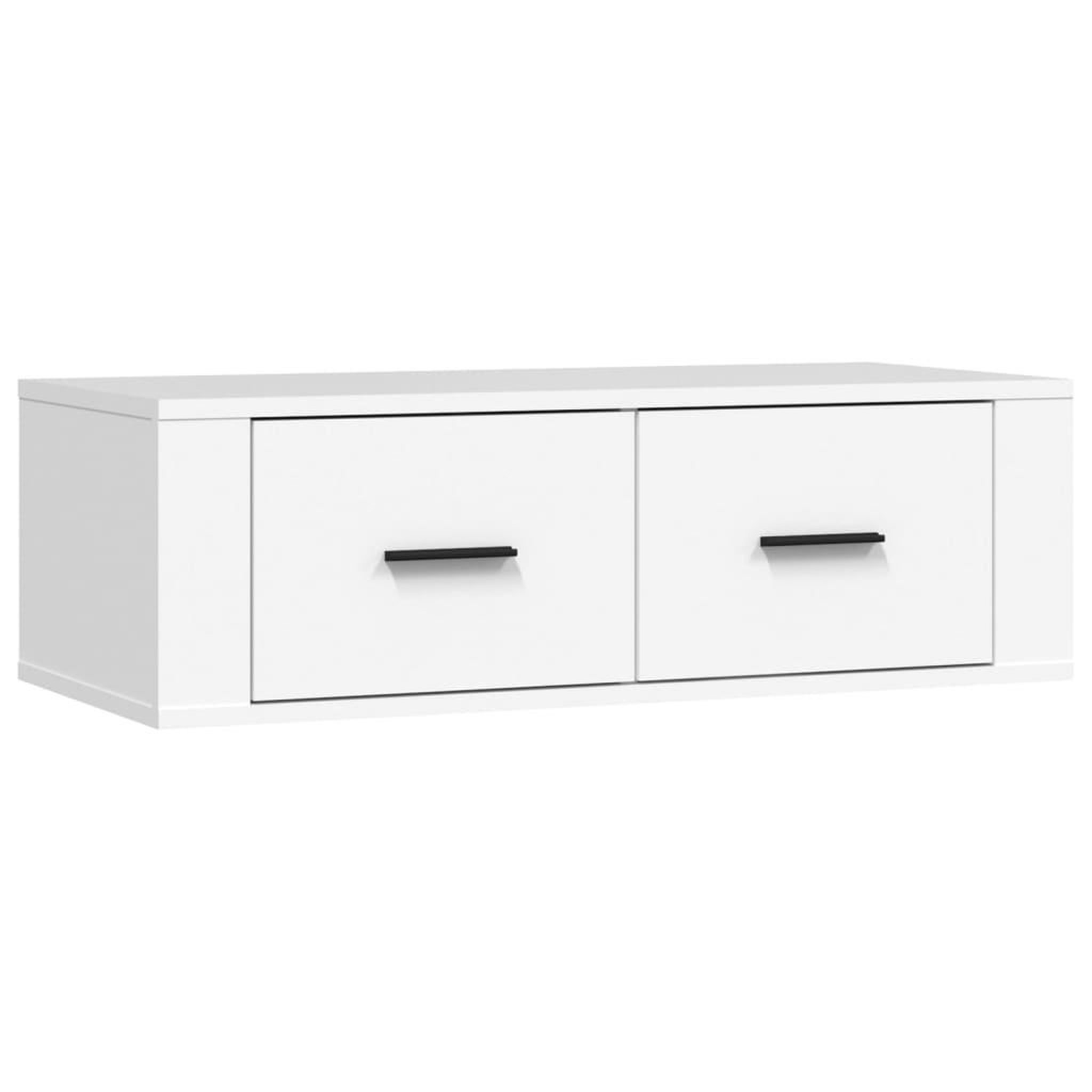 Voir la diapositive 2 : VIDAXL Meuble TV suspendu Blanc 80x36x25 cm Bois d'ingenierie