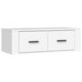 Voir la diapositive 2 : VIDAXL Meuble TV suspendu Blanc 80x36x25 cm Bois d'ingenierie
