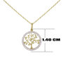 Voir la diapositive 2 : L'ATELIER D'AZUR Collier - Pendentif Or Jaune Arbre de Vie Serti de Zirconiums - Chaine Dorée Offerte
