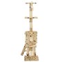 Voir la diapositive 5 : VIDAXL Arbre a chat avec griffoir en sisal 138cm Beige Motif de pattes