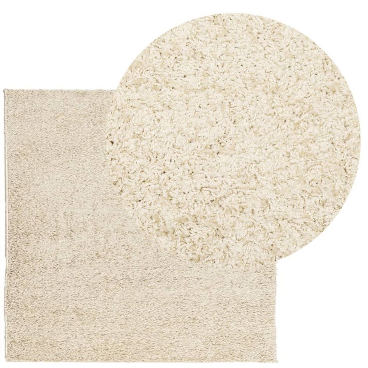 VIDAXL Tapis shaggy PAMPLONA poils longs moderne dore 160x160 cm