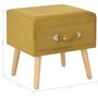Voir la diapositive 6 : VIDAXL Table de chevet Moutarde 40x35x40 cm Velours