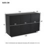 Voir la diapositive 3 : MERAX Buffet 3 porte(s) 0 tiroir(s) - 120 cm noir led mdf
