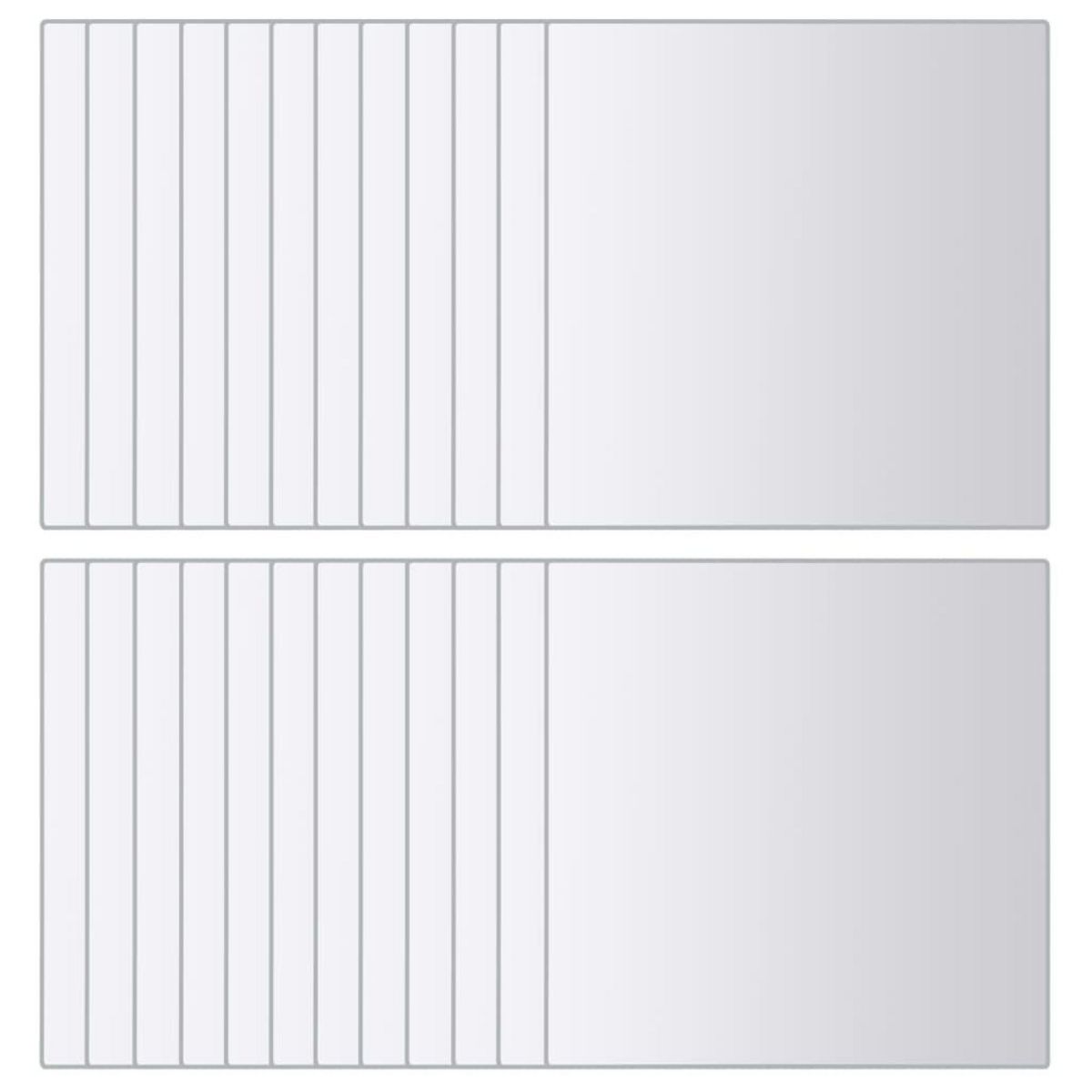 VIDAXL Carreaux de miroir 48 pcs Carre Verre