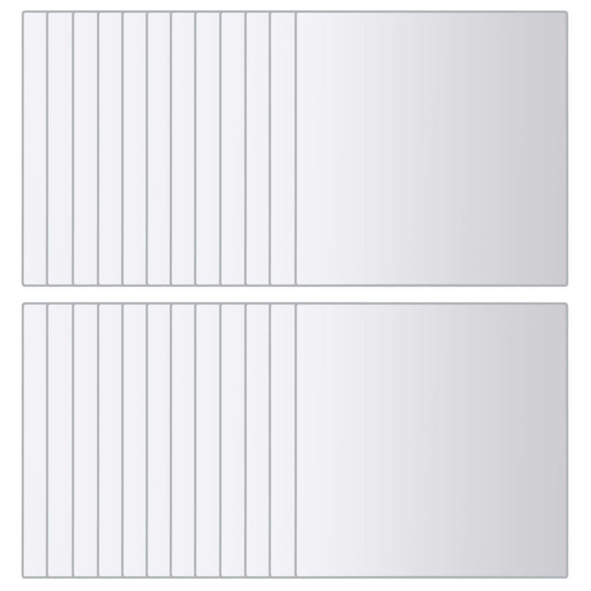 VIDAXL Carreaux de miroir 48 pcs Carre Verre