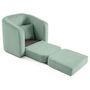 Voir la diapositive 3 : BEST MOBILIER Nuvia - canapé convertible déplimousse 1 place en velours texturé