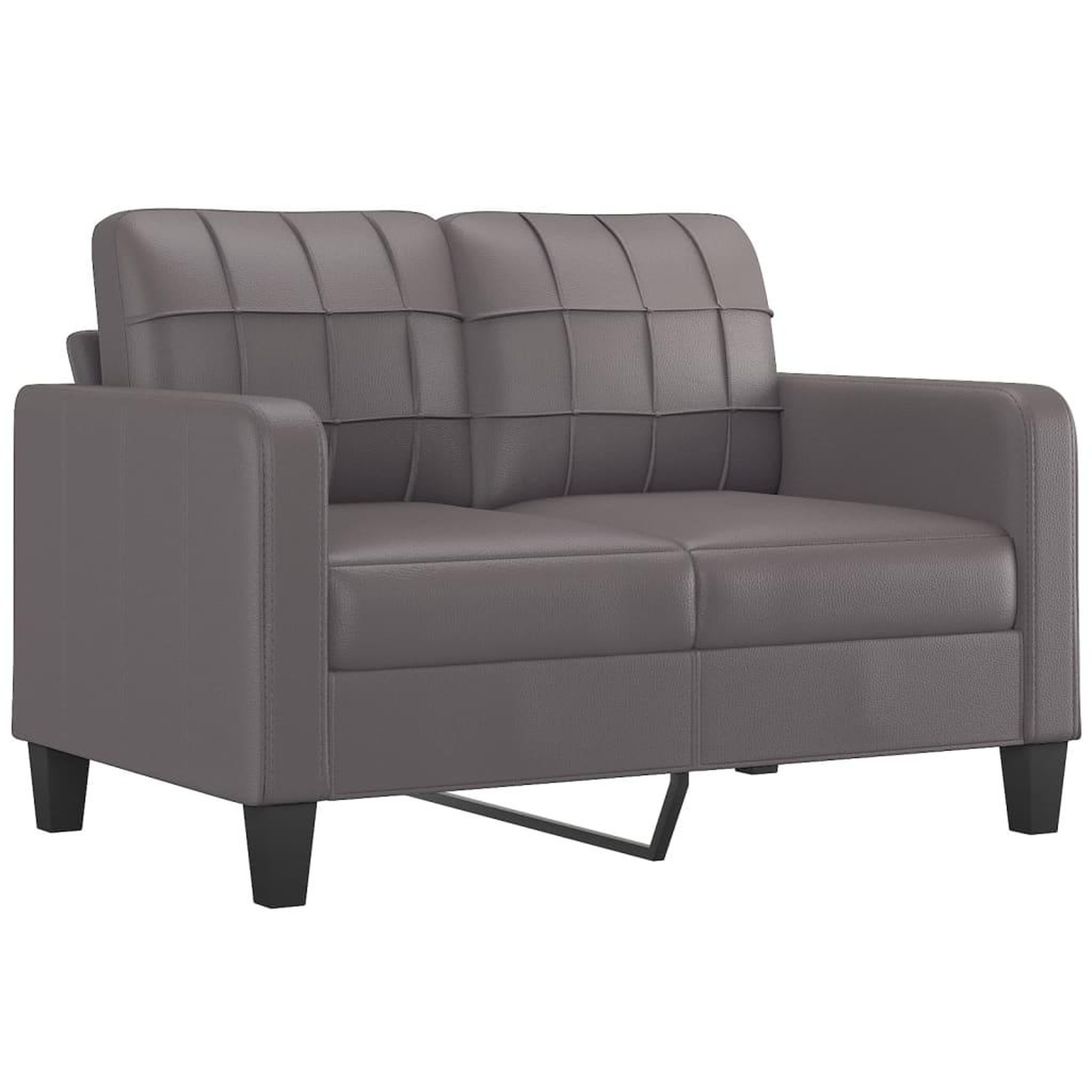 Voir la diapositive 3 : VIDAXL Ensemble de canapes 2 pcs avec coussins Gris Similicuir