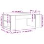 Voir la diapositive 6 : VIDAXL Table basse chene fume 102x55x42 cm bois d'ingenierie