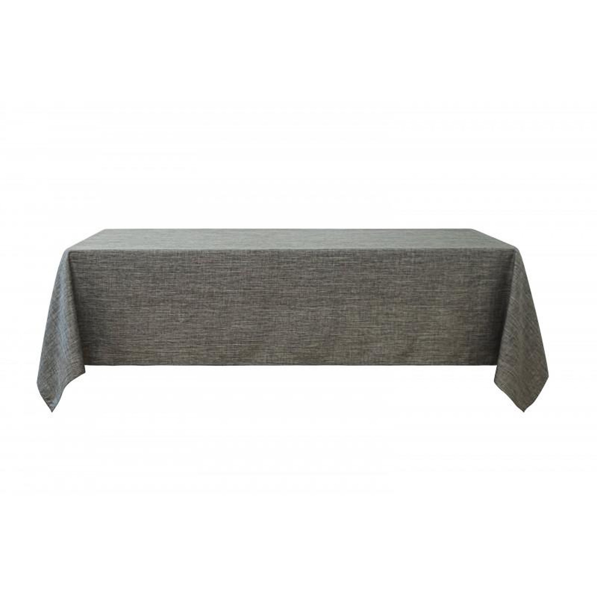 Voir la diapositive 6 : UNIVERS DECOR Nappe antitache unie anthracite rectangulaire 145 x 240 cm - gris -
