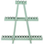 Voir la diapositive 4 : OUTSUNNY Étagère à fleurs pyramidale en bois - porte plante bois 3 étagères - dim. 76L x 26l x 76H cm - sapin vert d'eau