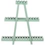 Voir la diapositive 4 : OUTSUNNY Étagère à fleurs pyramidale en bois - porte plante bois 3 étagères - dim. 76L x 26l x 76H cm - sapin vert d'eau