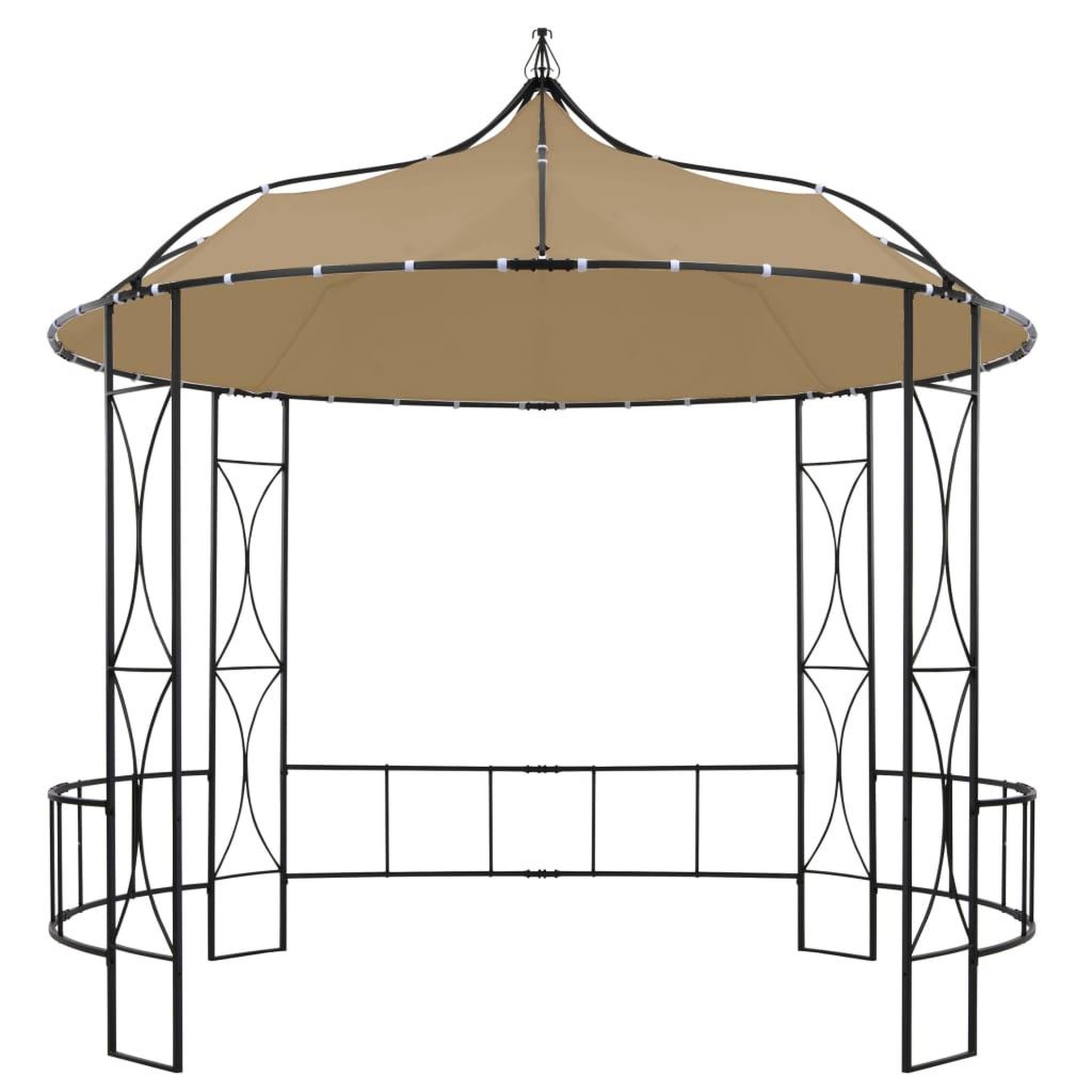 Voir la diapositive 2 : VIDAXL Belvedere 300x290 cm taupe rond