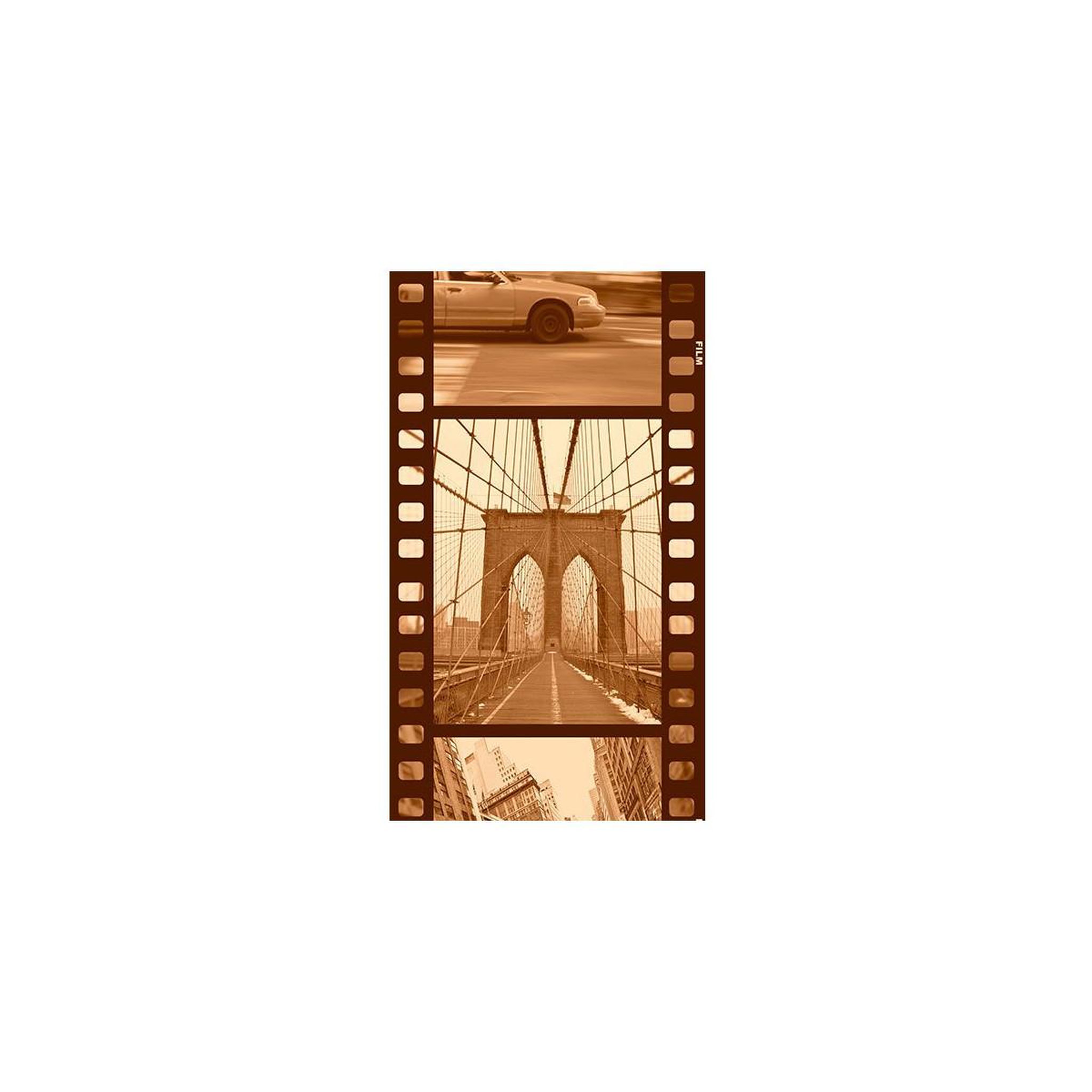 Voir la diapositive 2 : Paris Prix Papier peint  new york collage sepia  50x1000cm