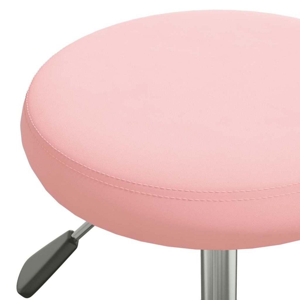 VIDAXL Chaise de bureau pivotante rose velours