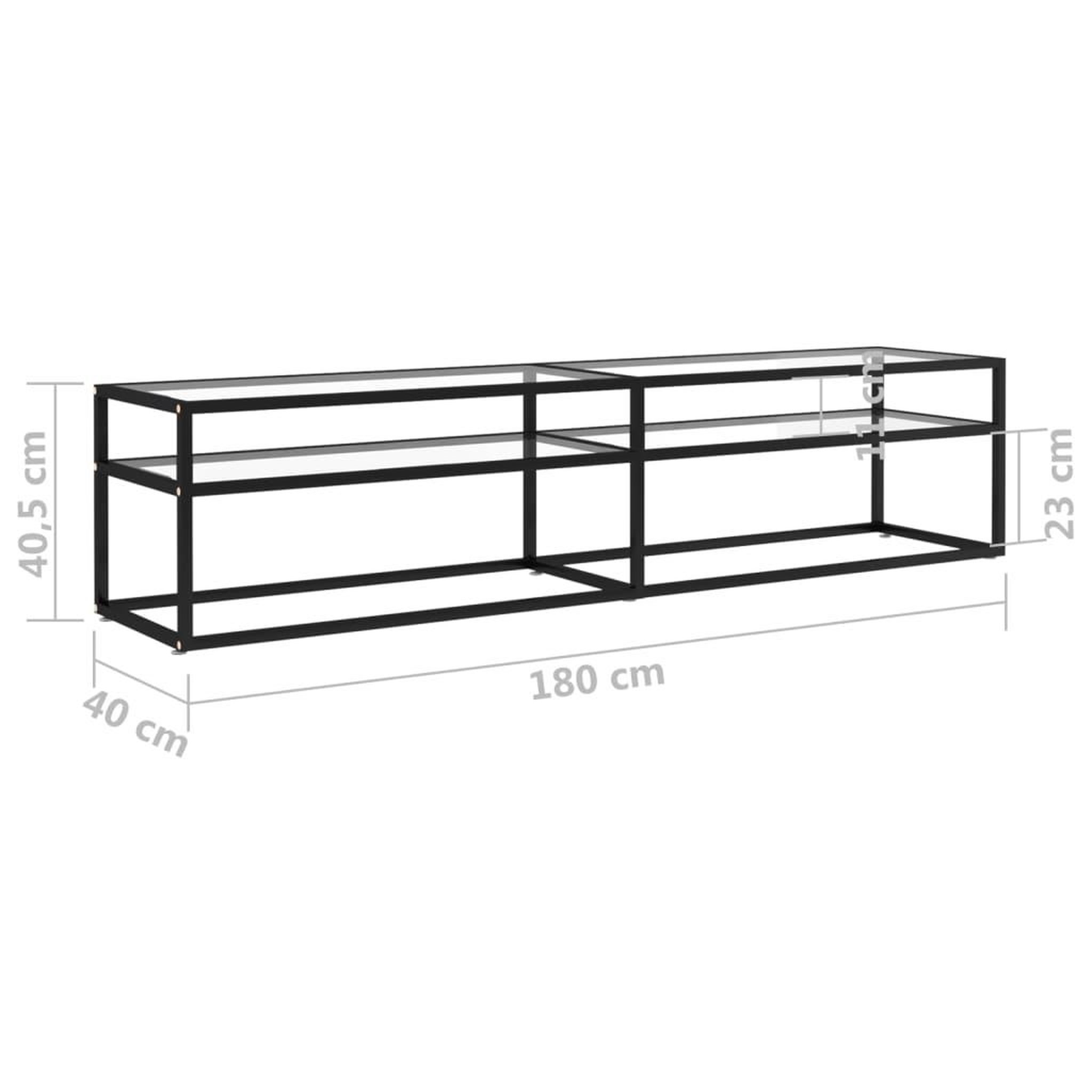 Voir la diapositive 6 : VIDAXL Meuble TV Transparent 180x40x40,5 cm Verre trempe