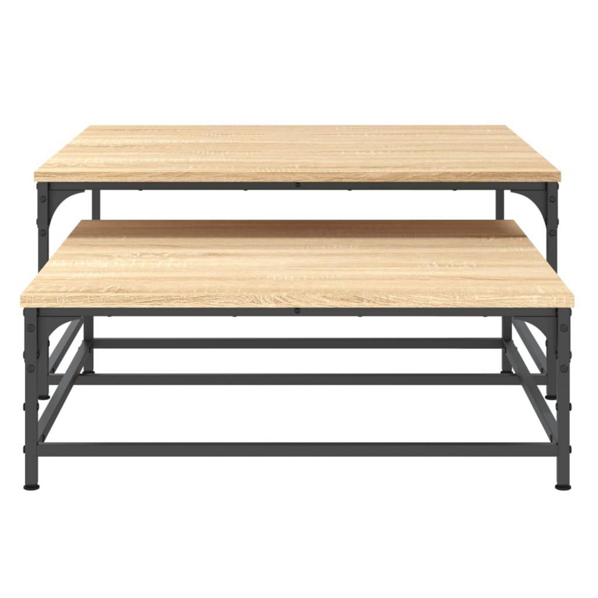 VIDAXL Tables basses gigognes 2 pcs chene sonoma bois d'ingenierie