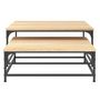 Voir la diapositive 5 : VIDAXL Tables basses gigognes 2 pcs chene sonoma bois d'ingenierie