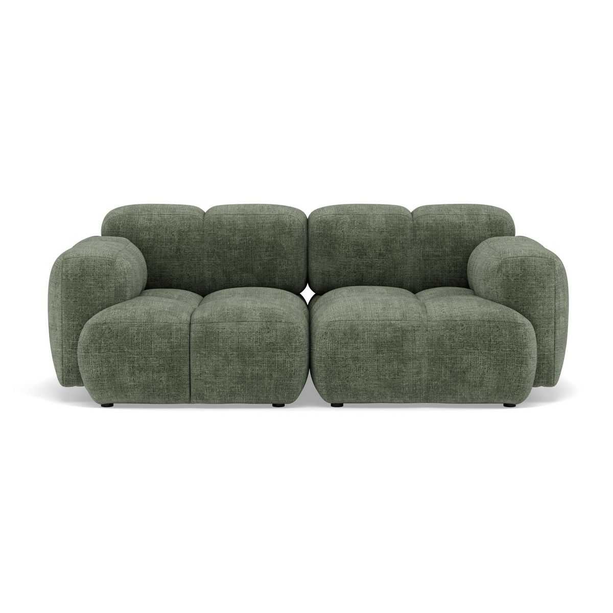 LISA DESIGN Grace - canapé modulable 2 places en velours texturé