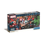 CLEMENTONI Puzzle 1000 pièces Marvel Avengers panorama – Puzzle adulte – Format compact – Clementoni