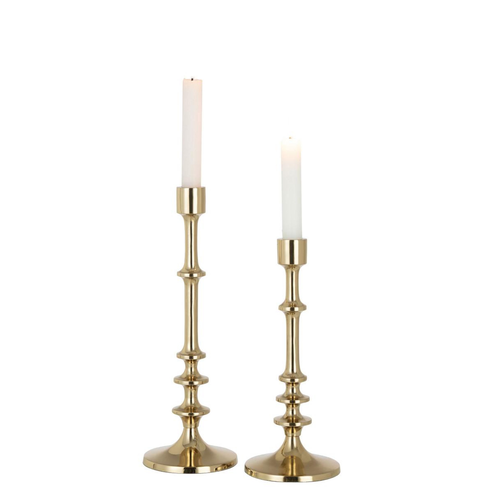 Voir la diapositive 2 : J-LINE Lot de 2 chandeliers design  néo  30cm or