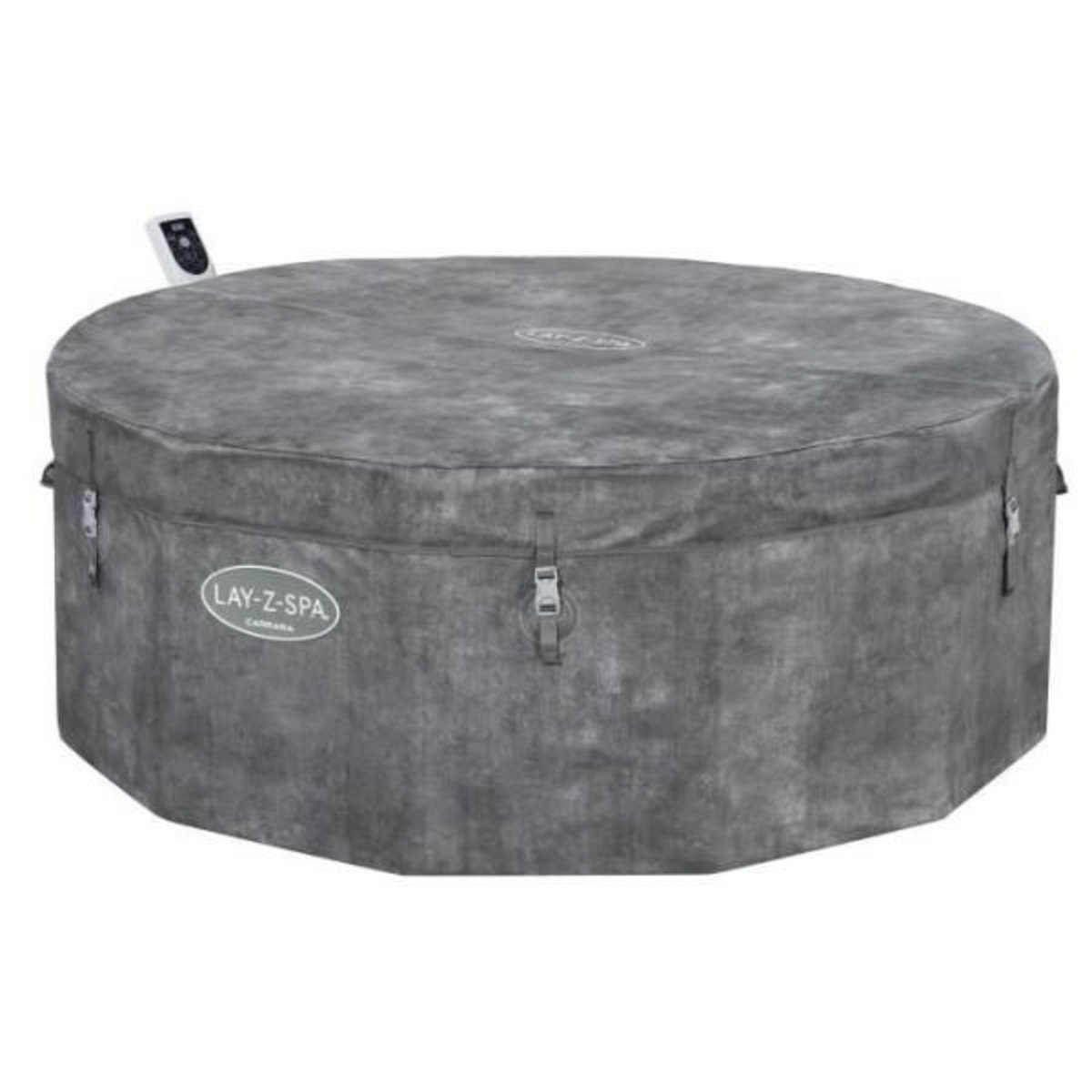 BESTWAY Spa gonflable BESTWAY - Lay-Z-Spa Carrara - 140 airjets - 170 x 65 cm - 4 a 6 places - Rond (couverture, cartouche, 4 appuie-tet