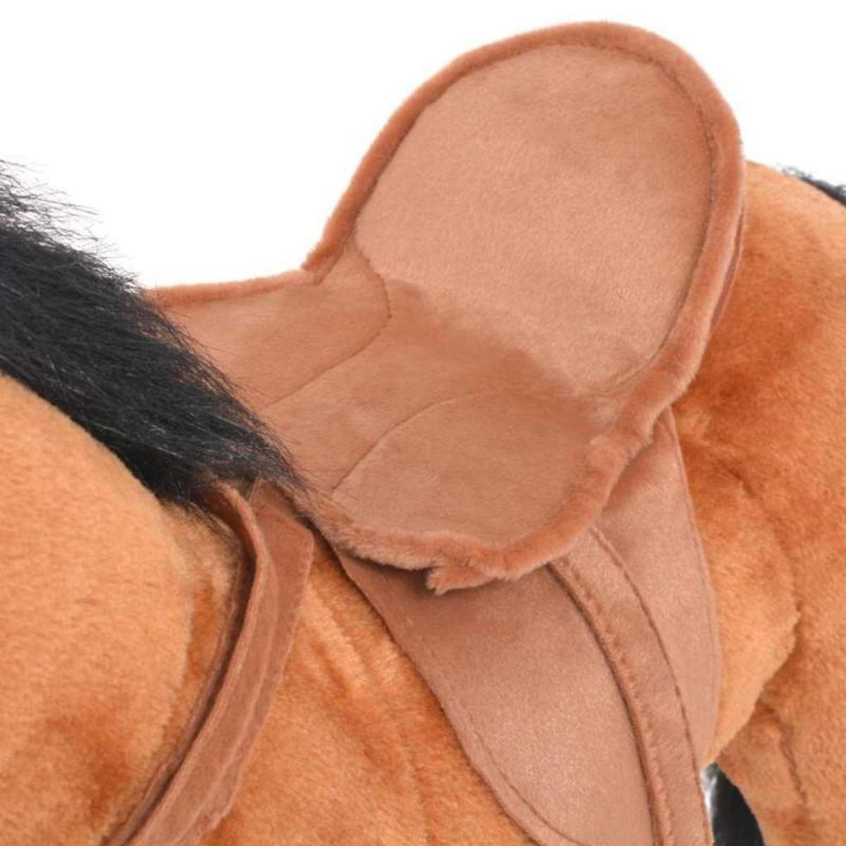 VIDAXL Jouet en peluche Cheval Marron