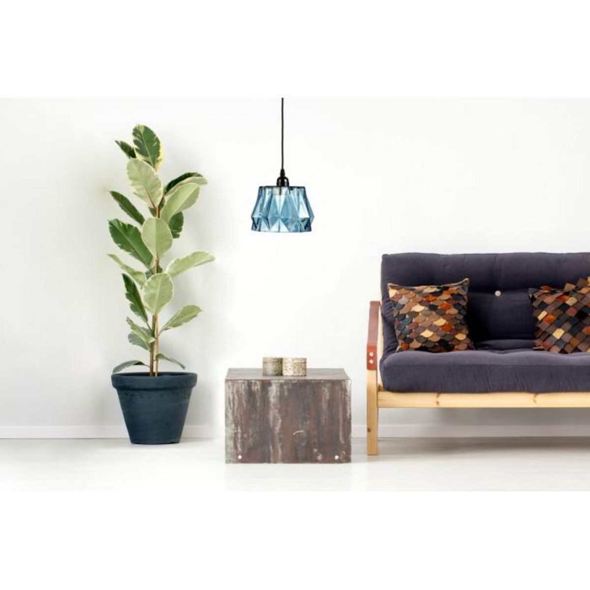 Paris Prix Lampe Suspension Déco  Aurea  19cm Bleu