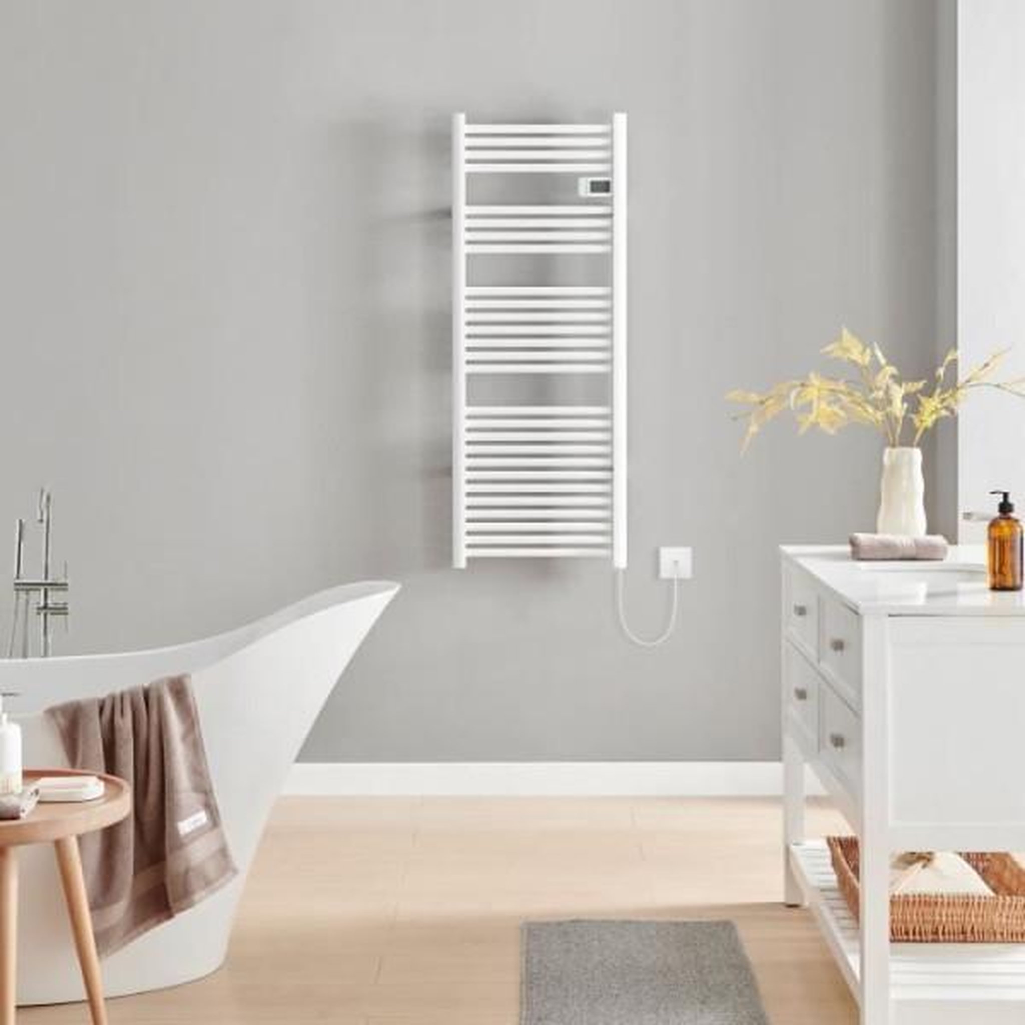 Voir la diapositive 2 : OCEANIC Seche serviette electrique - radiateur   oceanic sans soufflerie - 700w - blanc mat - nf