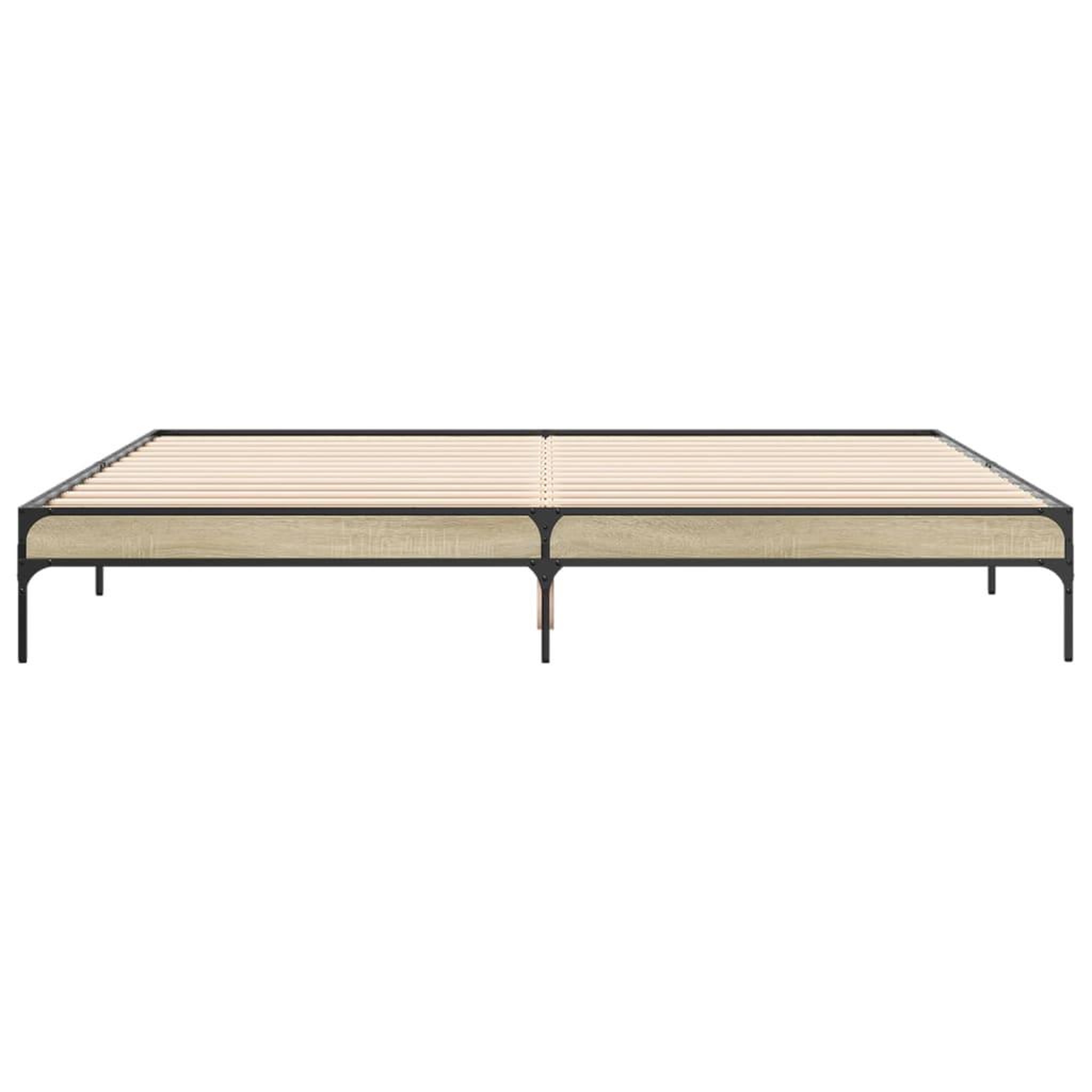 Voir la diapositive 4 : VIDAXL Cadre de lit sans matelas chene sonoma 200x200 cm