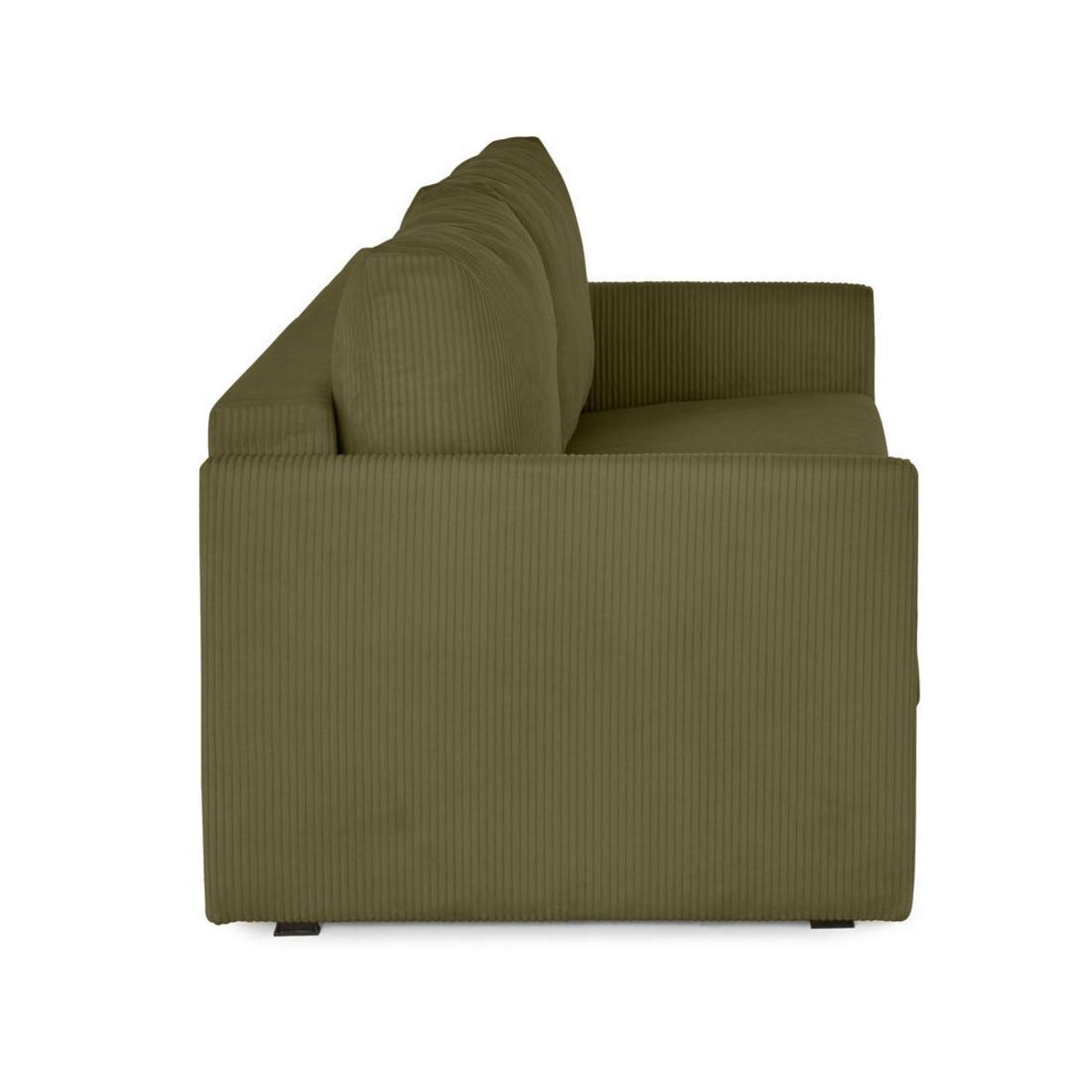 BEST MOBILIER Ottawa - canapé 3 places convertible express couchage quotidien 140 cm matelas 12 cm en velours côtelé