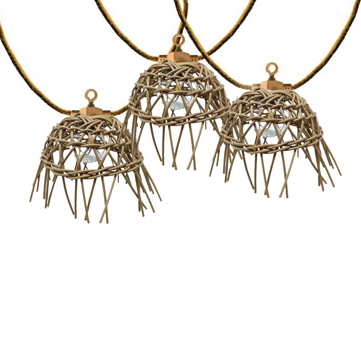 Lumisky Guirlande solaire HAWAII Beige Corde 6m